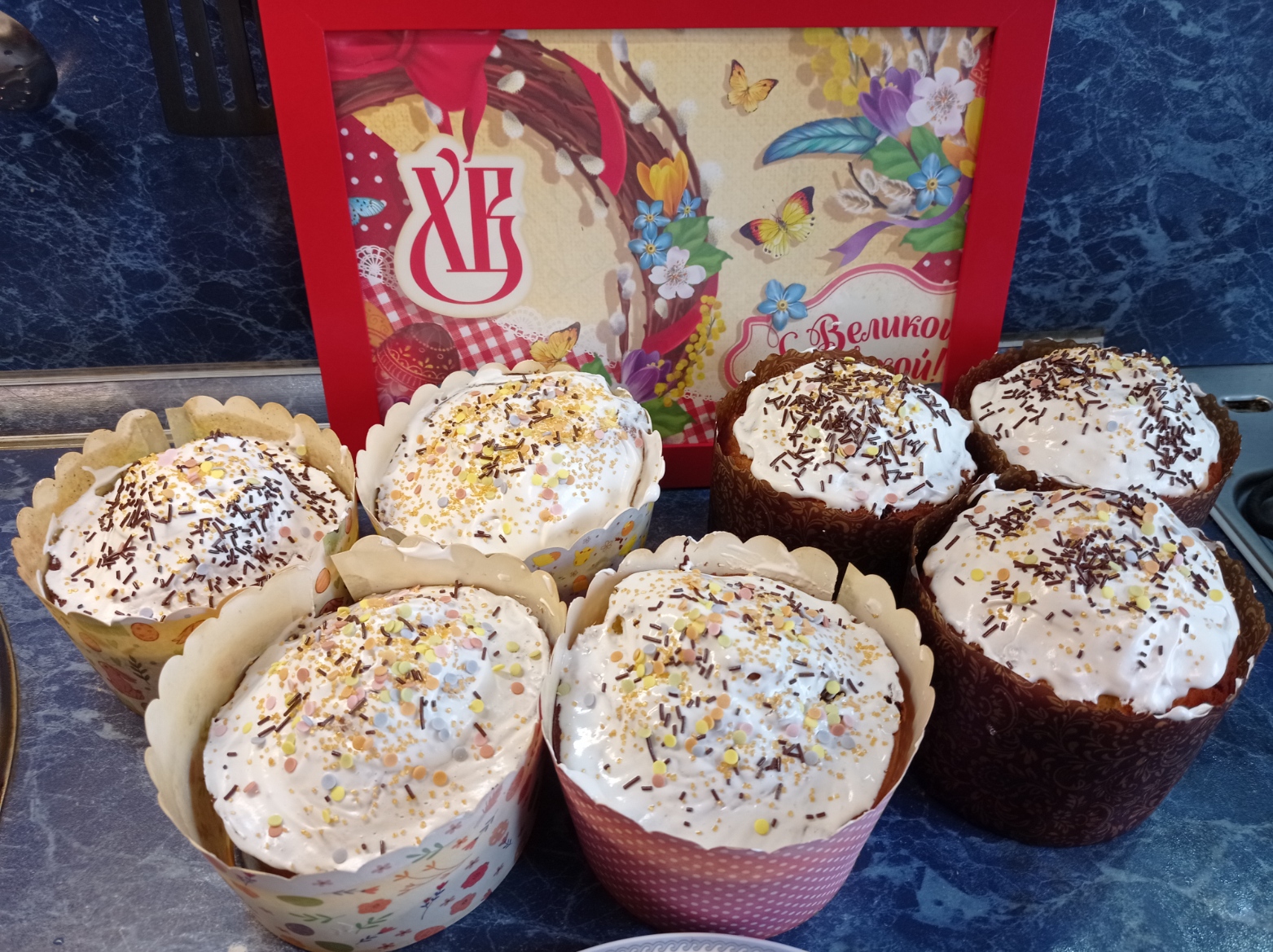 Кулич с творогом пасхальный