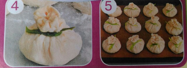 Мешочки с курицей